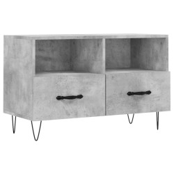 Meuble TV Gris béton 80x36x50 cm Bois d'ingénierie 619680619680
