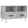 Meuble TV Gris béton 80x36x50 cm Bois d'ingénierie 619680619680