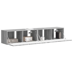 Meuble TV mural 2 pcs Gris Sonoma 78,5 x 31 x 29,5 cm 619682619682