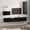 Meuble TV mural 4 pcs Chêne noir Bois d'ingénierie 619683619683