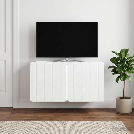 Meuble TV mural 59,5 x 31 x 30 cm Blanc brillant 619684619684