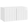 Meuble TV mural 59,5 x 31 x 30 cm Blanc brillant 619684619684