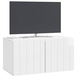 Meuble TV mural 59,5 x 31 x 30 cm Blanc brillant 619684619684
