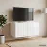 Meuble TV mural 59,5 x 31 x 30 cm Blanc brillant 619684619684
