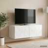 Meuble TV mural 78,5 x 31 cm Blanc brillant Bois d'ingénierie 619685619685