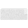 Meuble TV mural 78,5 x 31 cm Blanc brillant Bois d'ingénierie 619685619685