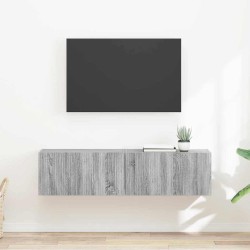 Meuble TV mural 2 pcs Gris Sonoma 60 x 31 x 29,5 cm 619693619693