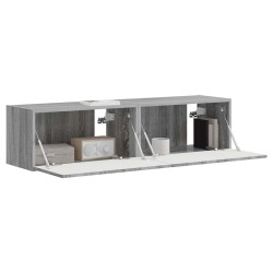Meuble TV mural 2 pcs Gris Sonoma 60 x 31 x 29,5 cm 619693619693