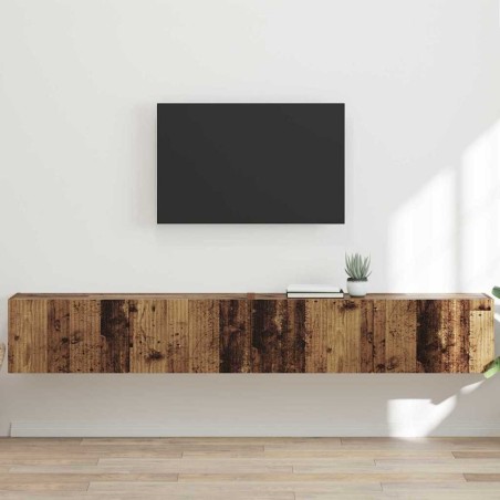 Meuble TV mural 2 pcs Bois Ancien 98 x 31 x 29,5 cm 619694619694
