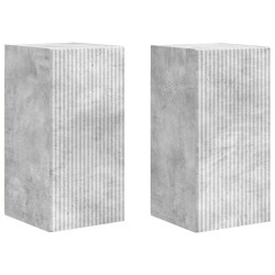 Meuble TV mural 2 pcs Béton 30 x 31 x 60 cm Bois d'ingénierie 619696619696