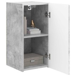 Meuble TV mural 2 pcs Béton 30 x 31 x 60 cm Bois d'ingénierie 619696619696