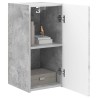Meuble TV mural 2 pcs Béton 30 x 31 x 60 cm Bois d'ingénierie 619696619696
