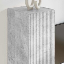 Meuble TV mural 2 pcs Béton 30 x 31 x 60 cm Bois d'ingénierie 619696619696