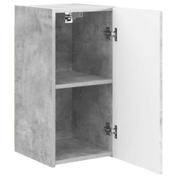 Meuble TV mural 2 pcs Béton 30 x 31 x 60 cm Bois d'ingénierie 619696619696