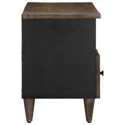 Meuble TV noir 100x33x46 cm bois massif de manguier 619698619698