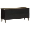Meuble TV noir 100x33x46 cm bois massif de manguier 619698619698