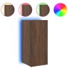 Meuble TV mural avec lumières LED chêne marron 30,5x35x70 cm 619700619700