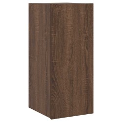 Meuble TV mural avec lumières LED chêne marron 30,5x35x70 cm 619700619700