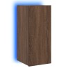 Meuble TV mural avec lumières LED chêne marron 30,5x35x70 cm 619700619700