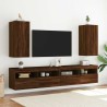 Meuble TV mural avec lumières LED chêne marron 30,5x35x70 cm 619700619700