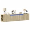 Meuble TV mural avec LED chêne sonoma 180x31x39,5 cm 619701619701