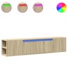 Meuble TV mural avec LED chêne sonoma 180x31x39,5 cm 619701619701
