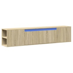 Meuble TV mural avec LED chêne sonoma 180x31x39,5 cm 619701619701