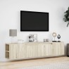 Meuble TV mural avec LED chêne sonoma 180x31x39,5 cm 619701619701