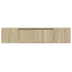 Meuble TV mural avec LED chêne sonoma 180x31x39,5 cm 619701619701