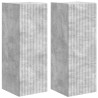 Meuble TV mural 2 pcs Béton 30 x 31 x 80 cm Bois d'ingénierie 619703619703