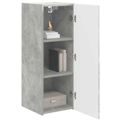 Meuble TV mural 2 pcs Béton 30 x 31 x 80 cm Bois d'ingénierie 619703619703