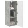 Meuble TV mural 2 pcs Béton 30 x 31 x 80 cm Bois d'ingénierie 619703619703