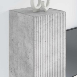 Meuble TV mural 2 pcs Béton 30 x 31 x 80 cm Bois d'ingénierie 619703619703