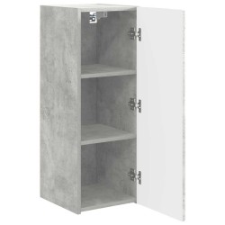 Meuble TV mural 2 pcs Béton 30 x 31 x 80 cm Bois d'ingénierie 619703619703