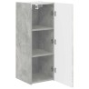 Meuble TV mural 2 pcs Béton 30 x 31 x 80 cm Bois d'ingénierie 619703619703