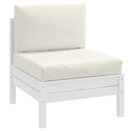 Coussins de palette lot de 2 crème mélangé tissu 619711619711