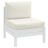 Coussins de palette lot de 2 crème mélangé tissu 619711619711