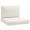 Coussins de palette lot de 2 crème mélangé tissu 619711619711