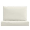 Coussins de palette lot de 2 crème mélangé tissu 619711619711