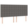 Tête de lit à LED Gris 180x5x118/128 cm Similicuir 619715619715