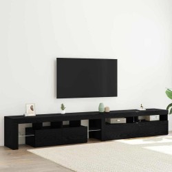 Meuble TV 3 pcs Chêne noir 260 x 37 x 40 cm Bois d'ingénierie 619719619719