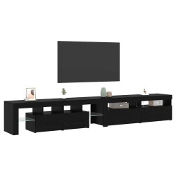 Meuble TV 3 pcs Chêne noir 260 x 37 x 40 cm Bois d'ingénierie 619719619719