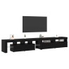 Meuble TV 3 pcs Chêne noir 260 x 37 x 40 cm Bois d'ingénierie 619719619719