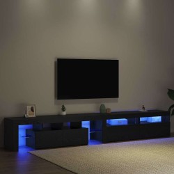 Meuble TV 3 pcs Chêne noir 260 x 37 x 40 cm Bois d'ingénierie 619719619719
