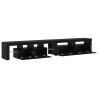 Meuble TV 3 pcs Chêne noir 260 x 37 x 40 cm Bois d'ingénierie 619719619719