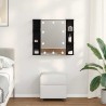 Armoire Miroir Chêne noir 70 x 16,5 x 60 cm Bois d'ingénierie 619720619720