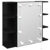 Armoire Miroir Chêne noir 70 x 16,5 x 60 cm Bois d'ingénierie 619720619720