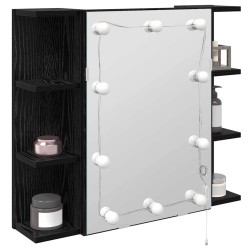 Armoire Miroir Chêne noir 70 x 16,5 x 60 cm Bois d'ingénierie 619720619720