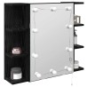 Armoire Miroir Chêne noir 70 x 16,5 x 60 cm Bois d'ingénierie 619720619720