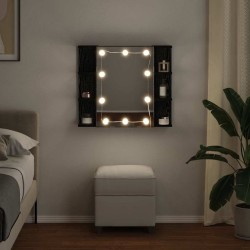 Armoire Miroir Chêne noir 70 x 16,5 x 60 cm Bois d'ingénierie 619720619720
